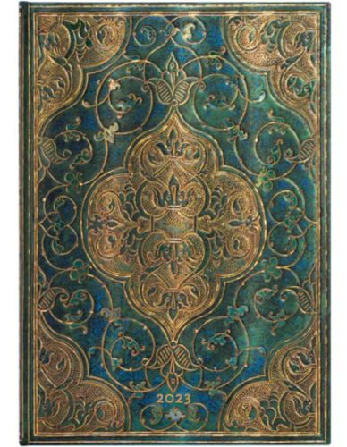 Paperblanks Turquoise Chronicles Grande | Week-at-a-Time 2023 Diary VER (RARE) (NOTE: 2023)