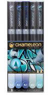 Chameleon 5-Pen Blue Tones Set