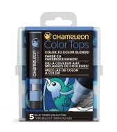 Chameleon 5 Colour Tops Blue Tones Set