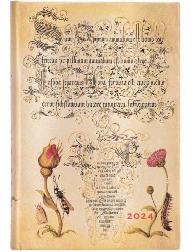 Paperblanks Flemish Rose Mini | Day-at-a-Time 2024 Diary (OOS)