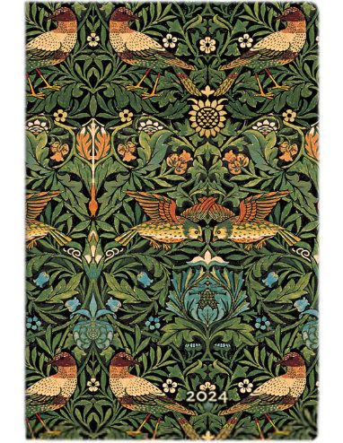 Paperblanks Morris Birds Flexi Mini | Week-at-a-Time 2024 Diary HOR (OOS)