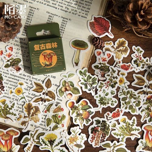 Stickers - Vintage Forest Mushroom (46pcs box) (NEW)