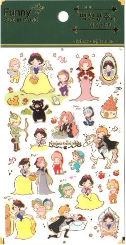 Stickers - Snow White (1 sheet, 30pcs approx.)
