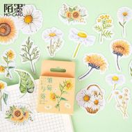 Stickers - Blooming Daisy Sunflowers (box 46pcs) (NEW)