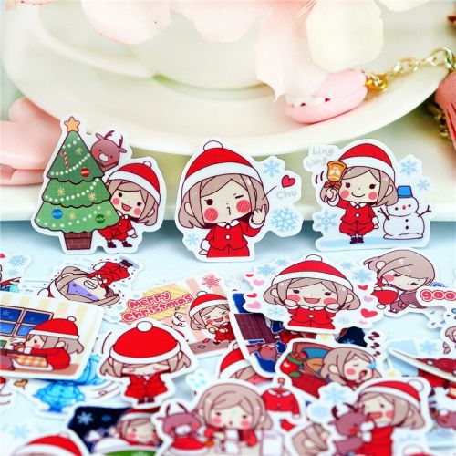 Stickers - Cute Christmas Girl (40pcs) (NEW)