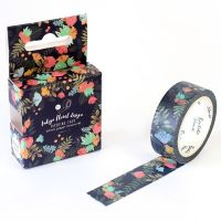 Washi Tape Box - Indigo Floral Design (15mm x 7m) (NEW)