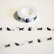 Washi Tape - Black Cat Silhouette (15mm x 7m)