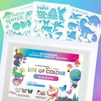 Life of Colour - Card Making and Rock Painting Stencil Pack #2 (10 sheets)