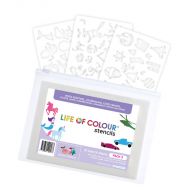 Life of Colour - Animals, Vehicles, Circus, Unicorns & More Stencil Pack #3 (10 sheets) (NEW)