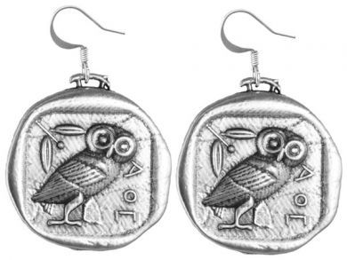Earrings - Athenas Owl