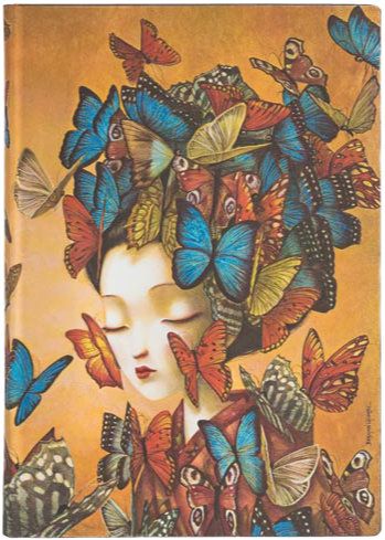 Paperblanks Flexis Madame Butterfly Midi 176pp SOFTCOVER