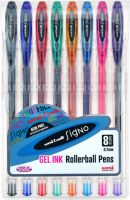 Uniball Signo Standard Colours Gel Ink Pens 0.7mm 8 Set (NEW)