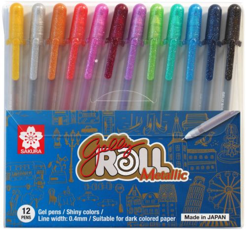 Sakura Gelly Roll Metallic Colours Pens 12 Set