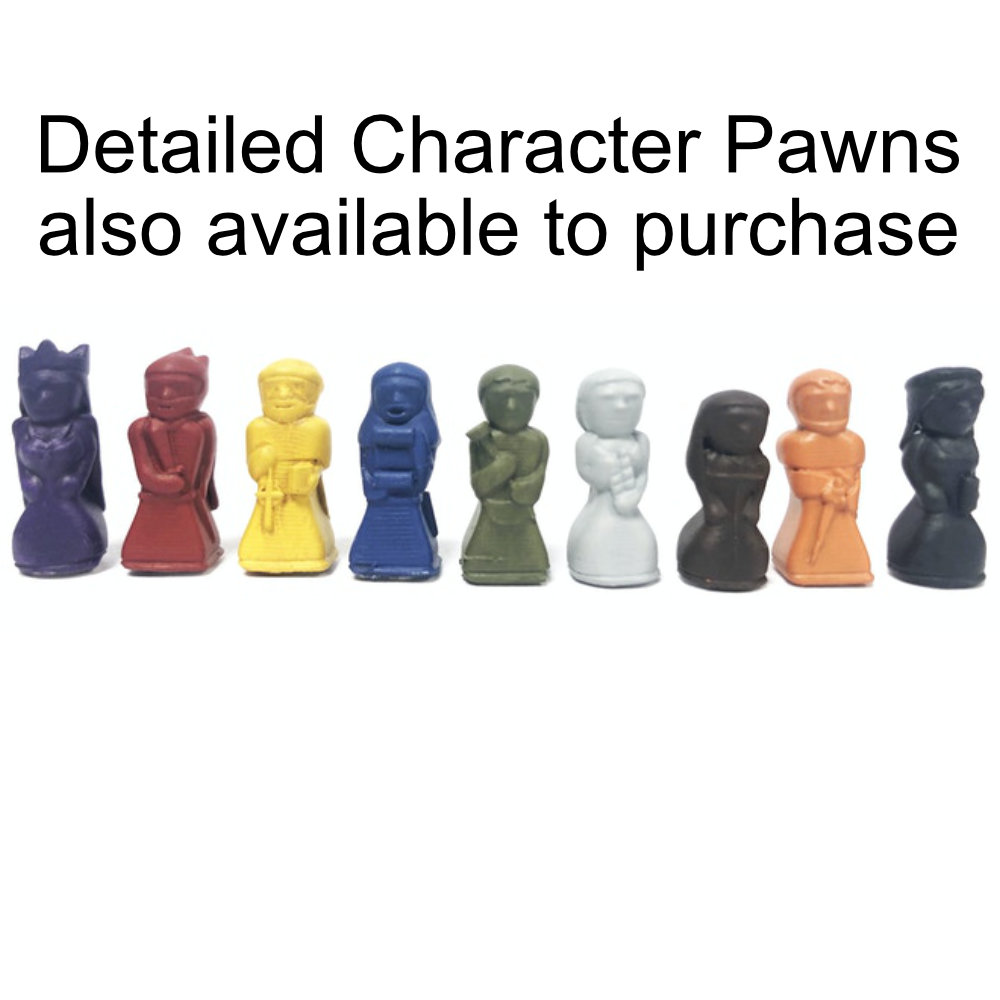 Detailed Character Pawns also available to purchase
